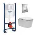 GROHE - Pack WC autoportant avec cuvette Swiss Aqua Technologies sans bride + Plaque chrome (ProjectSATrimless-1-SP) - vignette