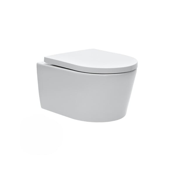 SWISS AQUA TECHNOLOGIES - Pack WC bâti-autoportant + WC SAT sans bride fixations invisibles + Abattant softclose + Plaque blanche (SMART-SATrimless-9) - large