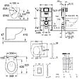 GROHE - Pack WC Bâti-support Rapid SL + Cuvette Bau sans bride + Abattant SoftClose + Plaque Chrome (RapidSL082-Bau-1) - vignette