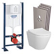 GROHE - Pack WC Bâti Autoportant Rapid SL + WC sans bride Integra avec fixations invisibles + Abattant softclose + Set habillage - vignette