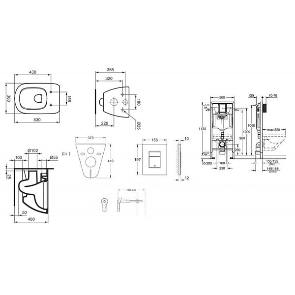 GROHE - Grohe Pack WC Rapid SL GROHE + Cuvette Ideal Standard Tesi Aquablade rimless + Plaque de commande Grohe Skate Chrome (GROHEAQUA-SET) - large