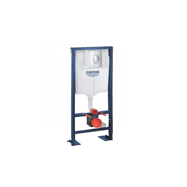 GROHE - Grohe Pack WC bâti-autoportant Rapid SL + WC SAT sans bride + Abattant softclose + Plaque chrome (Autoportant-SAT-2) - large