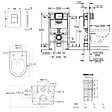 GROHE - Pack WC Bâti-support Rapid SL + WC sans bride SAT Brevis + Plaque Chrome (RapidSL082-Brevis-1) - vignette