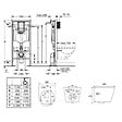 GROHE - Pack WC Bati support autoportant + WC SAT sans bride + Abattant Soft close + Plaque chrome (Autoportant-Infinitio-1) - vignette