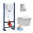 SWISS AQUA TECHNOLOGIES - Pack Rapid SL autoportant + cuvette sans bride SAT fixations cachées + plaque chrome + Set habillage - vignette
