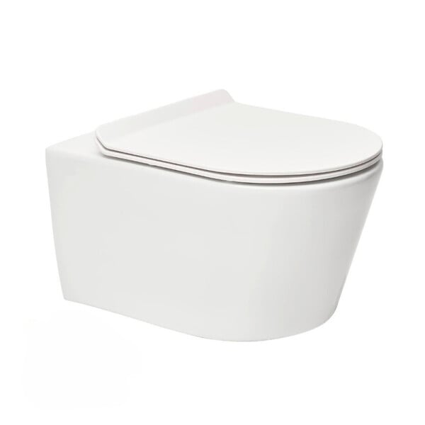 SWISS AQUA TECHNOLOGIES - Pack WC Bâti-support Rapid SL + WC sans bride SAT Brevis + Plaque Noir mat - large