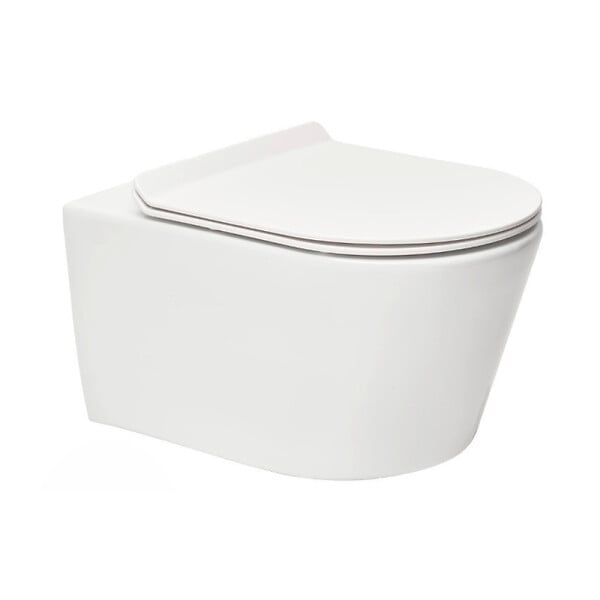 VILLEROY & BOCH - ViConnect Pro S Pack WC Bâti Villeroy & Boch + WC Swiss Aqua Technologies Brevis sans bride et fixations invisibles + Plaque - large
