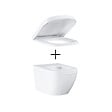 GROHE - Pack WC Euro Ceramic Cuvette Compact Triple Vortex + Rapid SL autoportant NF + plaque chrome (ProjectEuroCompact-1) - vignette