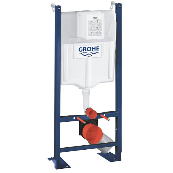 GROHE - Pack WC Bâti Autoportant Rapid SL + WC sans bride Integra + Abattant softclose + Plaque chrome (ProjectIntegraRimless2-1) - large