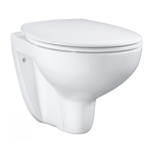 GROHE - Grohe Pack WC Rapid SL + WC Bau Ceramic sans bride + Siège abattant SoftClose + Plaque de commande noir mat  (RapidSL-Bau-KF0) - large