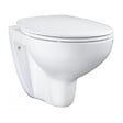 GROHE - Grohe Pack WC Rapid SL + WC Bau Ceramic sans bride + Siège abattant SoftClose + Plaque de commande noir mat  (RapidSL-Bau-KF0) - vignette