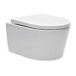 GEBERIT - Pack WC Bati Geberit UP100 + WC sans bride Swiss Aqua Technologies + Abattant softclose + Plaque Noir brillant - vignette