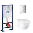 GROHE - Grohe Rapid SL Bâti Support autoportant, cuvette Euro Ceramic Triple Vortex avec abattant frein de chute (AutoportantEUROCERAM2) - vignette