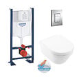 GROHE - Grohe Pack WC Rapid SL autoportant NF + Cuvette Architectura sans bride fixations invisibles + Plaque chrome (ProjectArchitectura2-1) - vignette