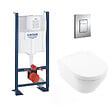 GROHE - Grohe Pack WC Rapid SL autoportant NF + Cuvette Architectura sans bride fixations invisibles + Plaque chrome (ProjectArchitectura2-1) - vignette
