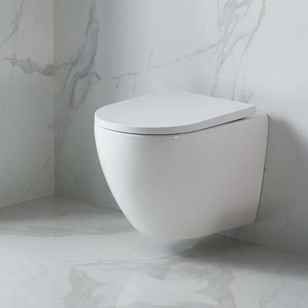 GROHE - SOLIDO Pack Bâti autoportant + WC sans bride SAT Vortex + Abattant SoftClose + Plaque chrome (AUTOPORTANT-FUSIONTQ-1) - large