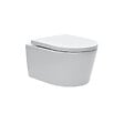 SWISS AQUA TECHNOLOGIES - Swiss Aqua Technologies Pack WC bâti-autoportant + WC SAT sans bride fixations invisibles + Abattant softclose + Plaque blanche (SMART-SATrimless-M271) - vignette