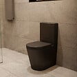 SWISS AQUA TECHNOLOGIES - Swiss Aqua Technologies Brevis WC à poser sans bride + abattant softclose, noir mat (SATBRE031RREXVPBKM) - vignette