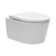 GROHE - Grohe Pack WC bâti-autoportant Rapid SL + WC sans bride SAT, fixations invisibles + Abattant softclose + Plaque Noire mat - vignette