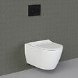 GEBERIT - Pack WC Bati-support Geberit UP100 + WC sans bride Livea Bello + Abattant softclose + Plaque Blanc alpin ( Livea BelloGeb1) - vignette
