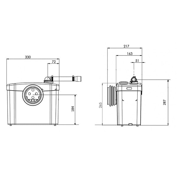 SFA - SFA Sanibroy - Broyeur sanitaire silencieux et compact pour WC, Blanc (100200) - large