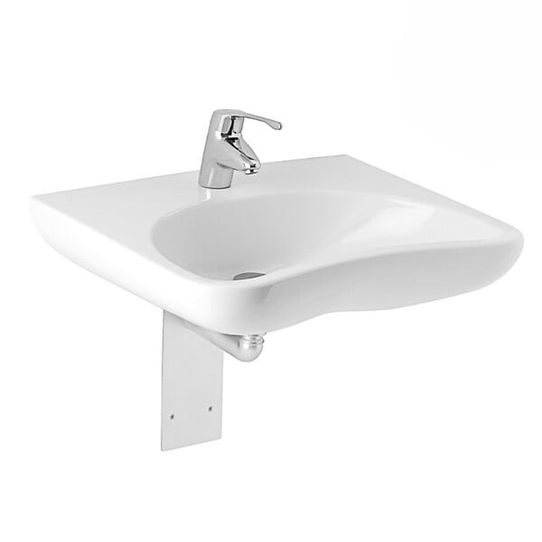 JIKA (GROUPE ROCA) - Mio Lavabo PMR sans obstacle 64x55 cm trou pour robinetterie au milieu (1371.4.000.104.1) - large