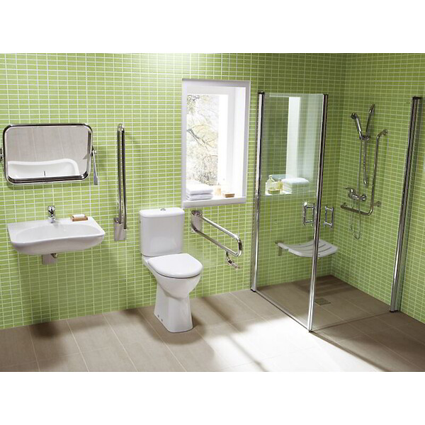 JIKA (GROUPE ROCA) - Mio Lavabo PMR sans obstacle 64x55 cm trou pour robinetterie au milieu (1371.4.000.104.1) - large