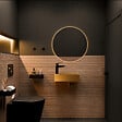 CERAMIA - Ceramia Timeless Lave mains en Acier Inoxydable 304, 40x22x11cm, Or brossé PVD - vignette