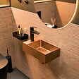 CERAMIA - Ceramia Timeless Lave mains en Acier Inoxydable 304, 40x22x11cm, Cuivre brossé PVD - vignette