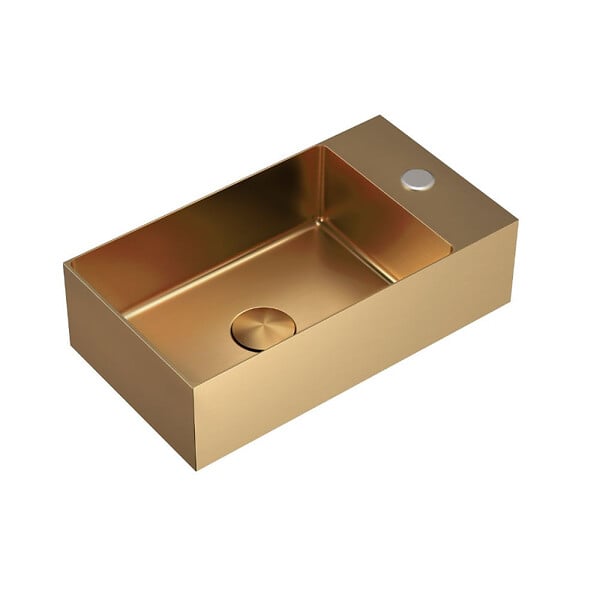 CERAMIA - Ceramia Timeless Lave mains en Acier Inoxydable 304, 40x22x11cm, Cuivre brossé PVD - large