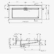 ISTONE - Ultra plan vasque autoportant 1200 x 520 x 100 mm, en Solid Surface, blanc mat (ERGO-1200) - vignette
