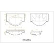 NATUREL - Naturel Lavabo Naturel Pro 66x51 cm, trou pour mélangeur au milieu (HA5665) - vignette