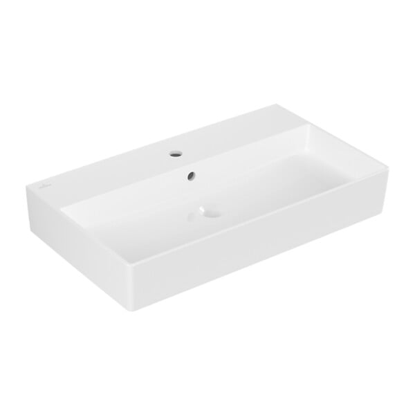 VILLEROY & BOCH - Villeroy & Boch Memento 2.0 Lavabos, 80 x 47 x 14 cm, avec trop-plein, meulé, blanc (4A228G01) - large