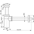 SWISS AQUA TECHNOLOGIES - Swiss Aqua Technologies Brevis Lave-mains suspendu avec trou pour robinetterie à droite, 40,5x20,5x10,5cm + Siphon (SATBRE4020SR-SET2) - vignette