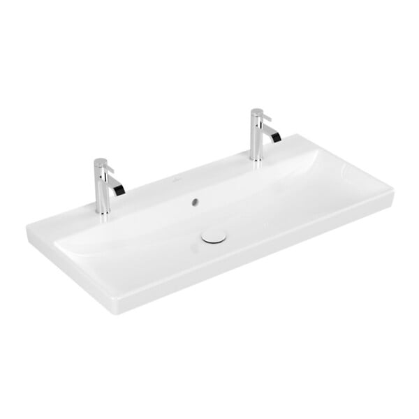 VILLEROY & BOCH - Plan de toilette Avento, 1000 x 470 x 165 mm, Blanc, avec trop-plein (4156A401) - large