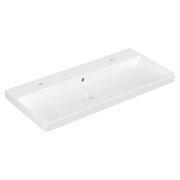 VILLEROY & BOCH - Plan de toilette Avento, 1000 x 470 x 165 mm, Blanc, avec trop-plein (4156A401) - large