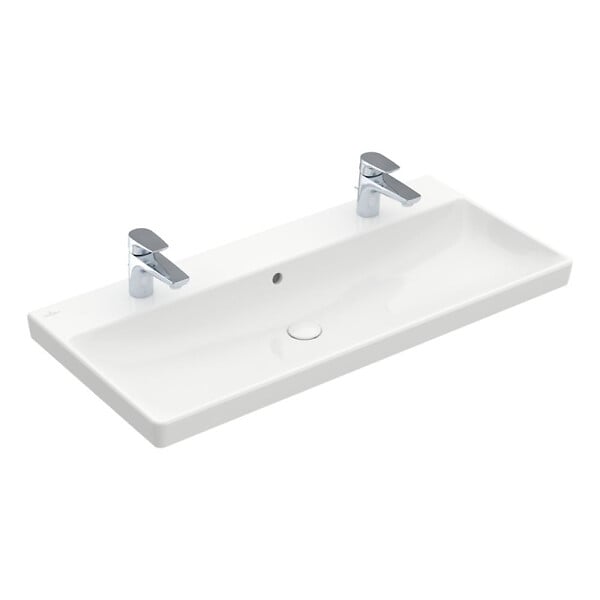 VILLEROY & BOCH - Plan de toilette Avento, 1000 x 470 x 165 mm, Blanc, avec trop-plein (4156A401) - large