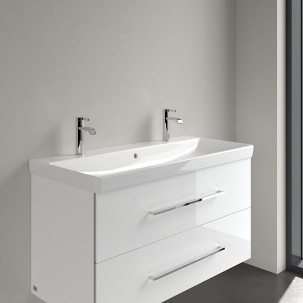 VILLEROY & BOCH - Plan de toilette Avento, 1000 x 470 x 165 mm, Blanc, avec trop-plein (4156A401) - large