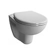 GROHE - Pack WC Bâti-support Rapid SL + Vitra Normus WC suspendu sans bride + Abattant frein de chute + Plaque Chrome - vignette