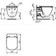 GEBERIT - Pack WC Bati-support Geberit Duofix + WC sans bride Ideal Standard Tesi Aquablade + Abattant slim softclose + Plaque + Set d'iso - vignette