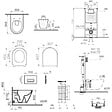 VITRA - Pack WC Bâti-support V-Fix Core + WC sans bride Integra, fixations invisibles + Plaque, Blanc Brillant (V-FixIntegraRimless-1) - vignette