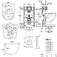 GROHE - Grohe Pack WC Bâti-support Rapid SL + WC Swiss Aqua Technologies Infinitio sans bride + Plaque Noir mat (RapidSL082-Infinitio-KF0) - vignette