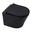 SWISS AQUA TECHNOLOGIES - Pack WC Bâti-support Rapid SL + WC Infinitio sans bride noir mat + Abattant softclose + Plaque noire mat - vignette