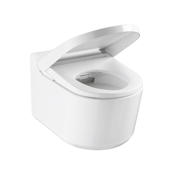 GROHE - Pack WC Bâti-support RAPID SL + WC lavant suspendu Sensia Alpine + Plaque chrome + Set habillage (RSLSENSIA1SB) - large