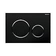 GEBERIT - Pack WC Bati Geberit + WC suspendu Swiss Aqua Technologies sans bride + abattant SoftClose + plaque noire (GebBlack - vignette