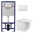 SWISS AQUA TECHNOLOGIES - Swiss Aqua Technologies Pack WC bâti-support léger 112 cm ECO 2L Swiss Aqua Technologies + WC suspendu Swiss Aqua Technologies + plaque (STEST67WR01-FR) - vignette