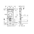 GEBERIT - Geberit Duofix bâti-support WC suspendu pour paroi légère, hauteur 112 cm (111.350.00.6) - vignette