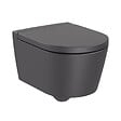 GROHE - Grohe Pack WC Bâti-support + WC Roca Inspira onyx sans bride fixations invisibles + Abattant + Plaque noire (RapidSLInspiraO-KF0) - vignette