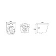 GEBERIT - Pack WC Bati-support Geberit + WC Swiss Aqua Technologies Infinitio sans bride + plaque Delta 50 noir mat - vignette