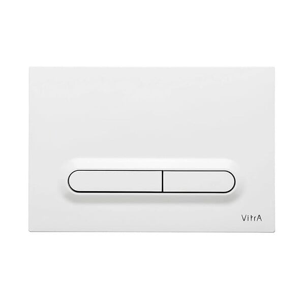 VITRA - Vitra  V-Fix Core Pack WC bâti-support + WC sans bride Vitra S60 + Abattant SoftClose + Plaque blanc (V-FixS60-4) - large